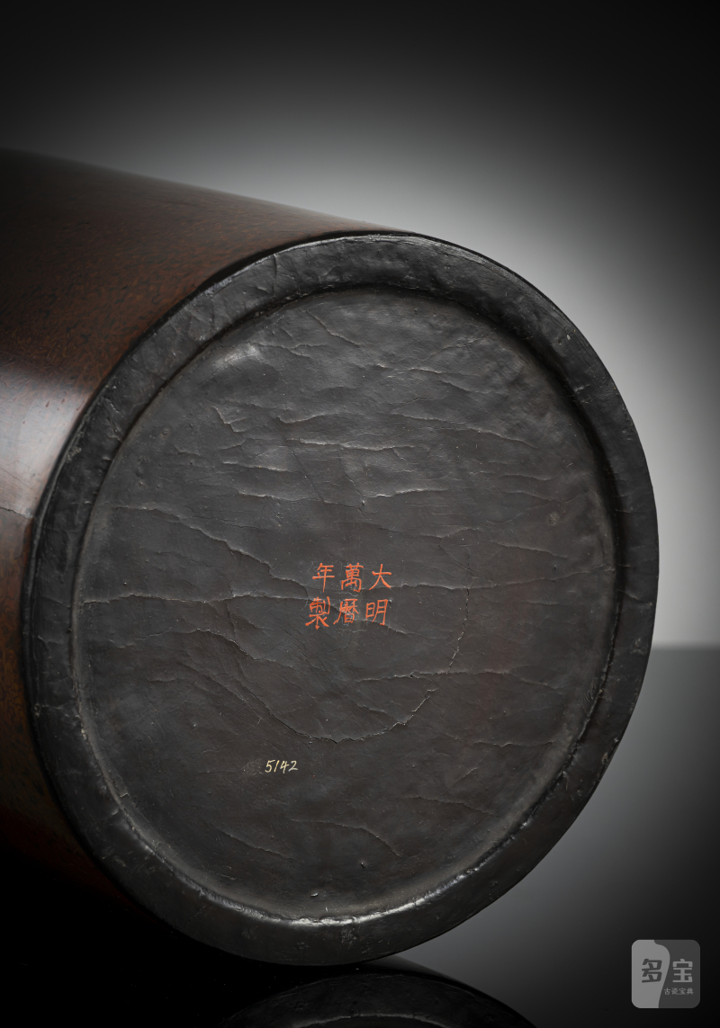 A large 'xipi' lacquer brush pot - 图4